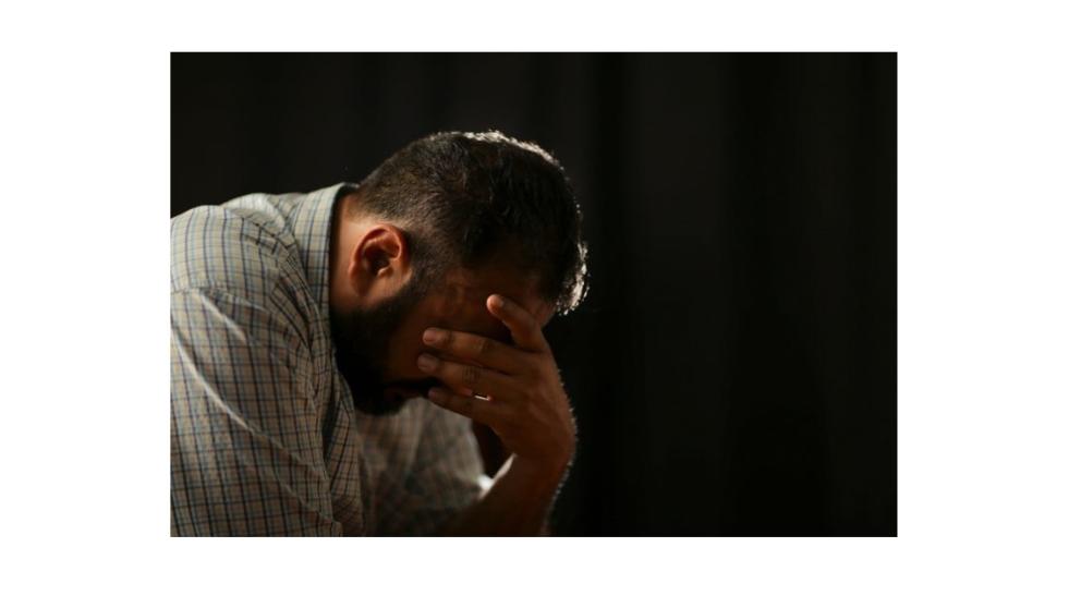 Depressed man